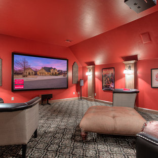 Modern home cinema in Oklahoma City.
