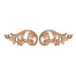 Inviting Home Inc. - Bakersfield Medium Wood Carving, Cherry - Onlays And Appliques