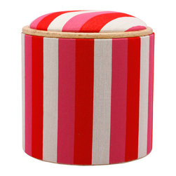 Pomada - Red-Fuschia-Chalk Box Ottoman - Footstools And Ottomans