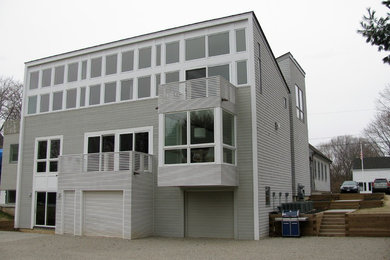 Inspiration for a contemporary exterior home remodel in Boston
