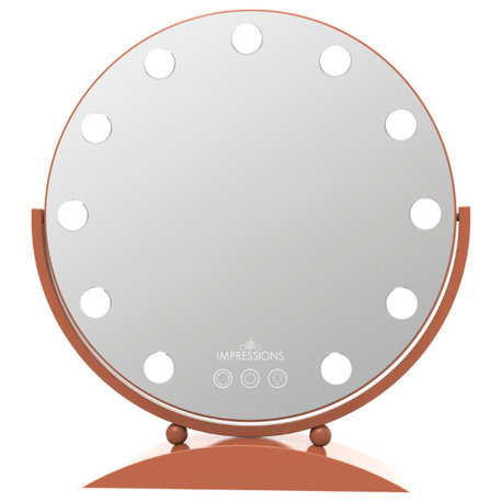 Hollywood Sunset Tri Tone Makeup Mirror with LED Bulbs