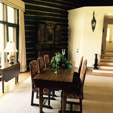 Antique Buffet and Vintage Chairs in Charming Cottage