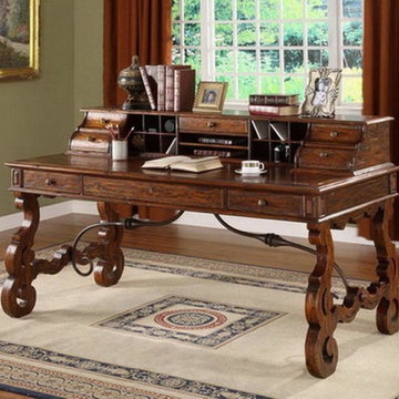 Burgundy Writing Desk by Eastern Legends