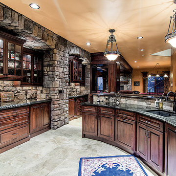 Beautiful Country Rubble Kitchen - Coronado Stone Products Stone Veneer