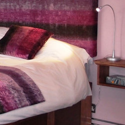 Walnut bed and floating bedsides - Bedroom Products