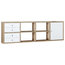 Torero Modular Sideboard With Four Drawers and Cupboard, White and Oak