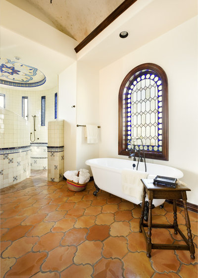 Mediterranean Bathroom by JAUREGUI Architecture Interiors Construction