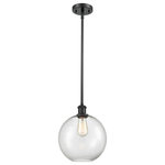 Innovations Lighting - Large Athens 1-Light Pendant, Matte Black, Clear - A truly dynamic fixture, the Ballston fits seamlessly amidst most decor styles. Its sleek design and vast offering of finishes and shade options makes the Ballston an easy choice for all homes.