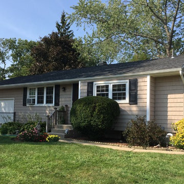 Central Islip Siding - Tuscan Clay Shakes Front