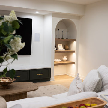 Luxury Basement Remodel with Custom Bar, Wine Display & Wellness Retreat