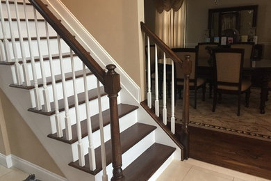 Inspiration for a timeless staircase remodel in New York