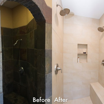 Master Bathroom | Expand and Brighten Shower | Repaint Walls & Ceiling