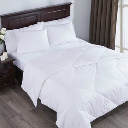 Puredown Inc. - Lightweight White Goose Down Blend Comforter Duvet Insert 100% Cotton Fabric - Comforters And Comforter Sets
