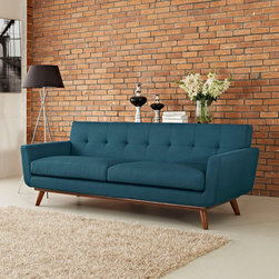 Engage Upholstered Sofa in Azure by East End Imports - Sofas