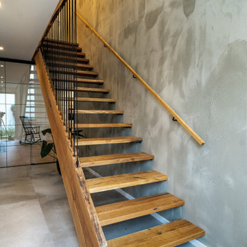 Treppe aus wilder Spessarteiche