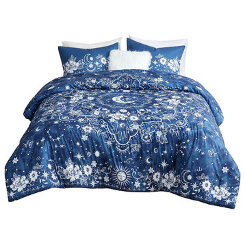 Intelligent Design Stella Celestial Comforter Set, Navy