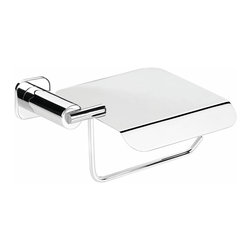Secret Bath - Secret Bath. Polished Chrome Toilet Paper Holder With Lid, Jenny Collection - Toilet Paper Holders