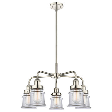 Innovations Canton 5 23.25" Chandelier Polished Nickel