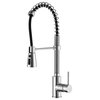 33" Farmhouse Stainless Steel Kitchen Sink, Pull-Down Faucet CH, Dispenser