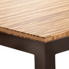 36" Sustain Square Bamboo Bar Table, Havana Top, Black Frame