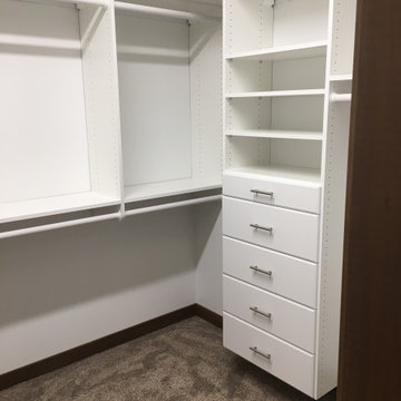 Master closet in white