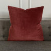 Burgundy Velvet Decorative Pillow, 24"x24" With Insert