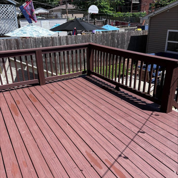 Deck refinish. All In a days work for our crew.