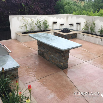 Lafayette, Silverhill Dr. Hillside arbor/pergola overlooking the BBQ area