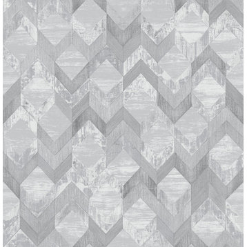 Silver Greer Peel & Stick Wallpaper, Bolt