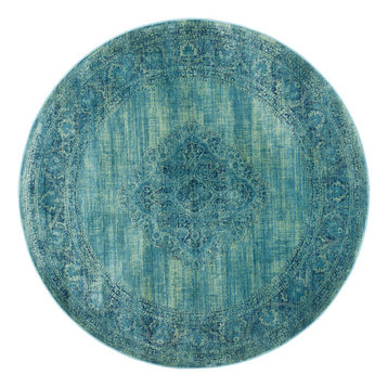 Safavieh Vintage Collection VTG112 Rug, Turquoise/Multi, 6' Round