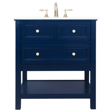 Elegant VF27030BL 30"Single Bathroom Vanity, Blue