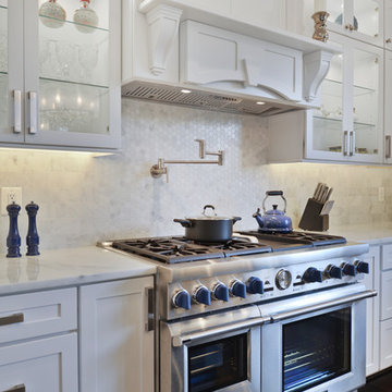 Spacious Modern White Design Brings New Light to Busy Kitchen