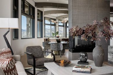 Inspiration for a contemporary living room remodel in Denver