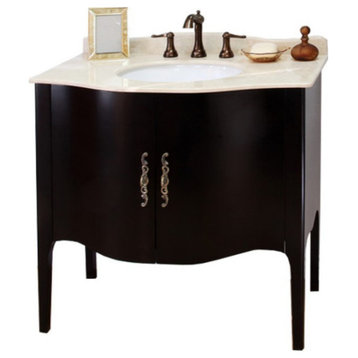 36" Single Sink Vanity-Wood-Espresso