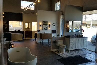 Example of a minimalist bathroom design in Toronto
