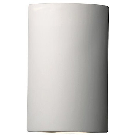 Justice Design Ambiance Cylinder Corner Sconce, Bisque, Incandescent