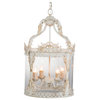 Imre 4 Light Chandelier, Antique White and Gold