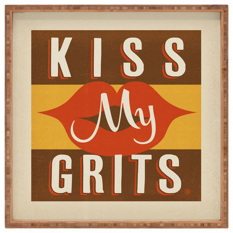 Anderson Design Group Kiss My Grits Square Tray