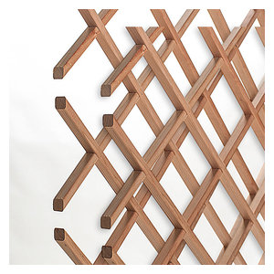 14 Bottle Trimmable Wine Rack Lattice Panel Inserts Contemporary