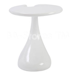 Galan High Gloss White Side Table - Coffee Tables