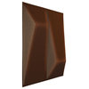Locke EnduraWall Decorative 3D Wall Panel, 11.875"Wx11.875"H, Aged Metallic Rust