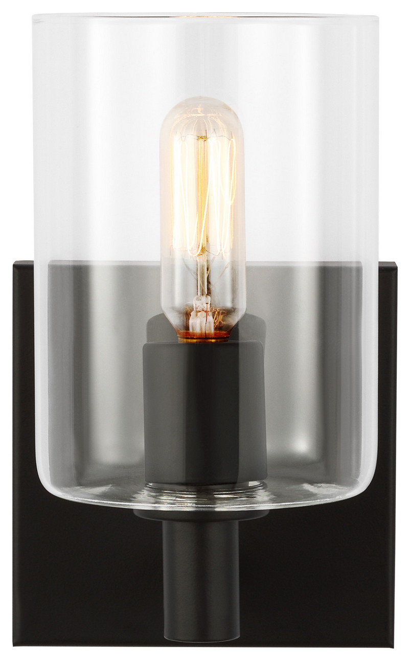 Fullton LED Bath Wall Sconce, Midnight Black - Transitional - Bathroom ...