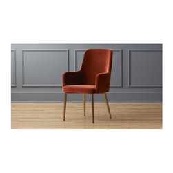 Aragon Velvet Sienna Chair | CB2 - Dining Chairs