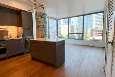 Example of a trendy kitchen design in Seattle