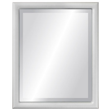 Pasadena Framed Rectangle Mirror, Linen White, 21"x25"