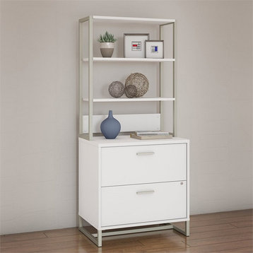 Method Lateral File Cabinet with Shelves in White - Engineered Wood