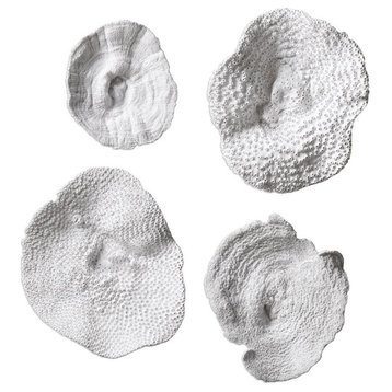 Uttermost Sea Coral 4-Piece Polyresin Wall Sculpture Set in Antique White