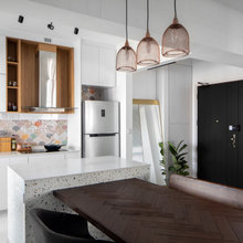 Houzz Tour: Terrazzo and Tiles Add a Flourish to This White Flat