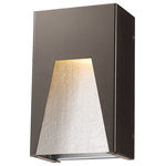 Z-Lite - Millenial 1 Light Outdoor Wall Light, Bronze Silver - Cutting edge design meets modern style with the Millennial collection of outdoor fixtures. The latest in LED technology brightly illuminates the unique Frosted Ribbed glass, Chisel glass or Seedy glass back panel, while the sleek Silver, Black or Bronze finish complete this futuristic look.