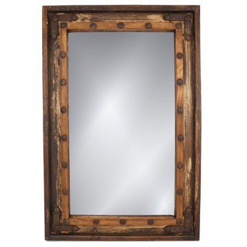 El Paso Vanity Accent Mirror, 23"x35", Antiqued White